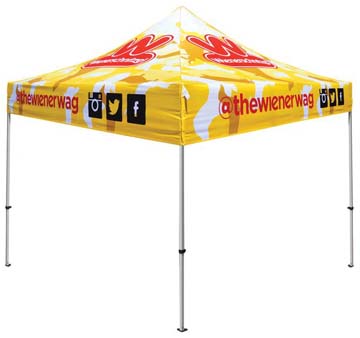 Pop-up Tent With Aluminum Frame and Full Sublimation Printing - 10'x10'